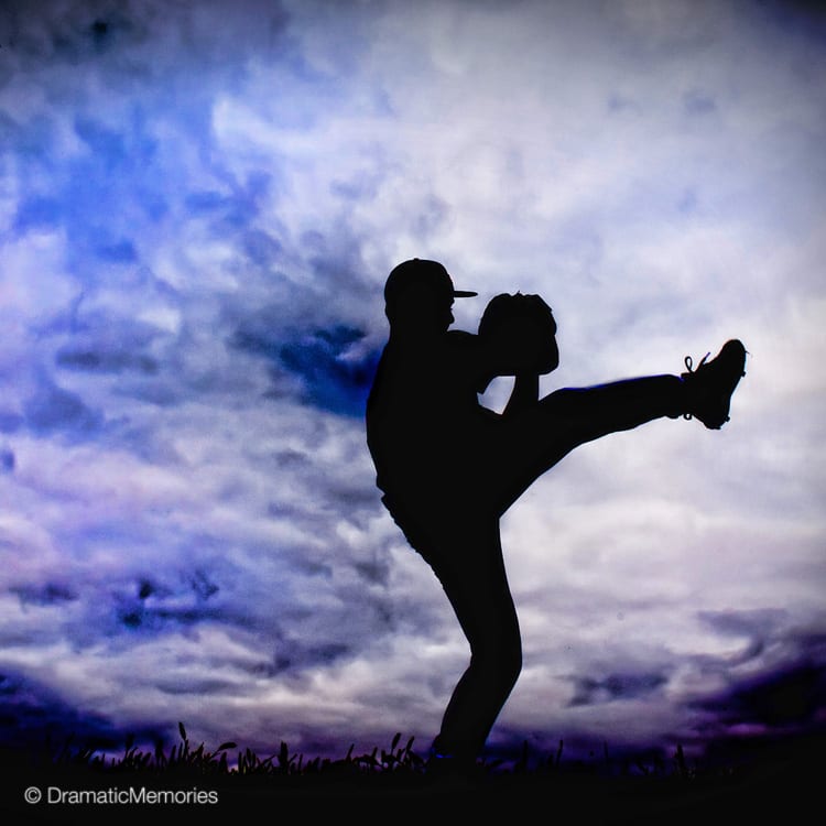 Sports Senior Pictures Baseball Pitcher Silhouette