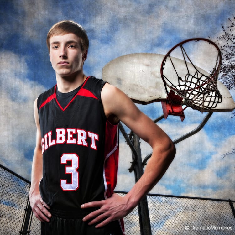 Sports Senior Pictures Basketball Player Outdoors