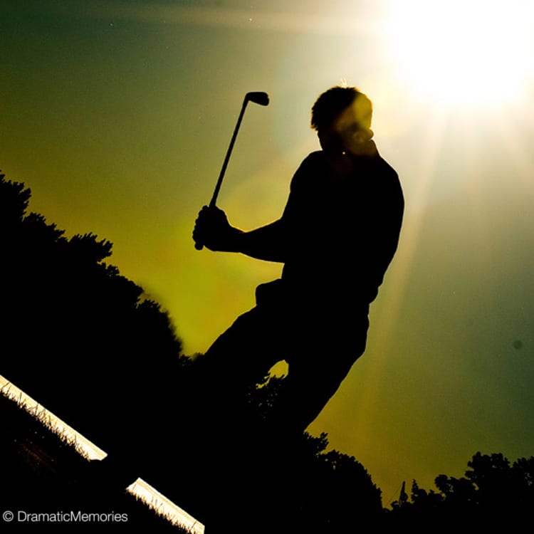 Sports Senior Pictures Golfer Silhouette