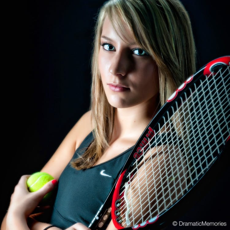 Sports Senior Pictures Tennis Player Closeup